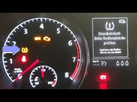 VW GOLF 7 Reifen Luft verloren was mache und mache Zeichen/Meldung aus