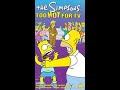 Original VHS Opening And Closing To The Simpsons Too Hot For TV UK VHS Tape