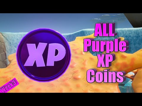 ALL 2 Purple XP COINS Locations - Week 3 - Chapter 2 Season 4 - Fortnite