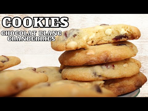 Recette Cookies au chocolat blanc et cranberries