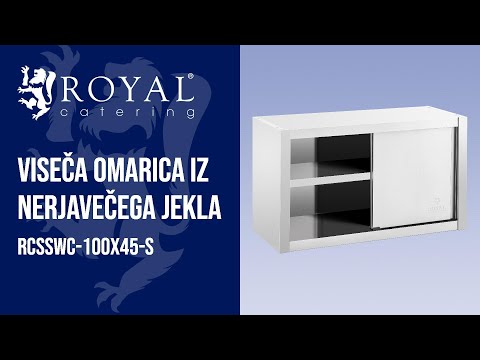videoposnetek - Viseča omarica iz nerjavečega jekla - 100 x 45 cm