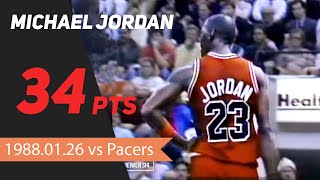 So Many WOW Moments in This Game! Michael Jordan 34 pts 7 rbs 5 ast vs Pacers (With Commentary)