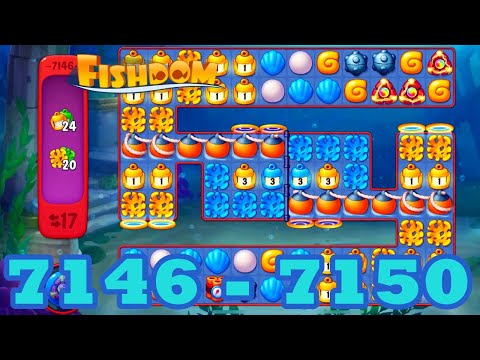 Fishdom Level 7146 - 7150 HD Walkthrough | 3 match puzzle | gameplay | android | 7147 | 7148 | 7149
