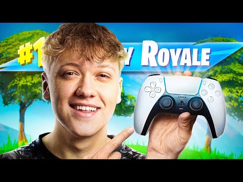 My FIRST TIME playing FORTNITE on a controller! 😳 (BETTER THAN EXPECTED)