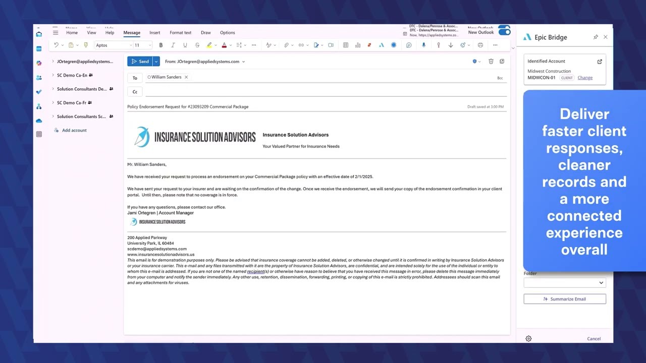 Applied Epic Bridge - Best Outlook Integration for Your Agency Management System