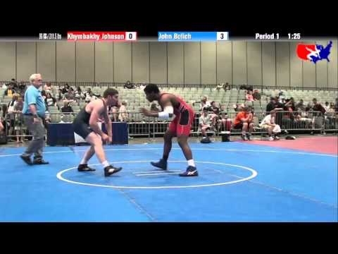 Khymbakhy Johnson vs. John Bolich at 2013 Junior Nationals - FILA - FS