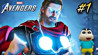 I BECAME GOD OF THUNDER THOR WITH SHINCHAN | Marvel's Avengers Gameplay #1 | IamBolt Gaming