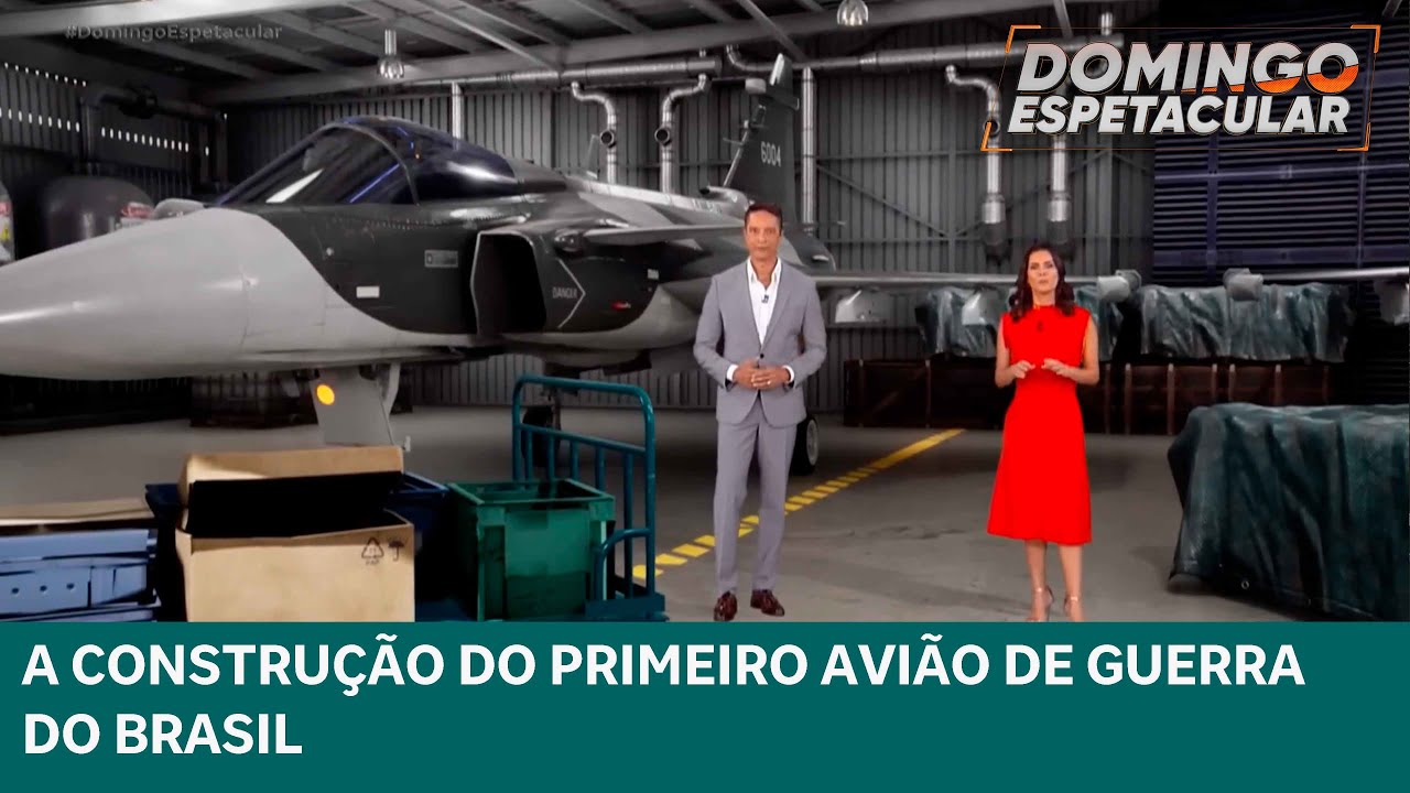 Acompanhe a construção do primeiro avião de guerra do Brasil | DOMINGO ESPETACULAR