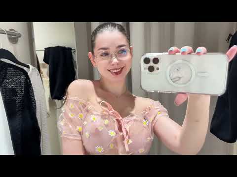 Transparent Clothes with Laurel   See Through Try On Haul At The Mall 4K