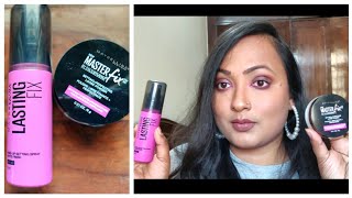 New Maybelline facestudio Master Fix setting + perfecting loose Powder & Lasting fix setting spray