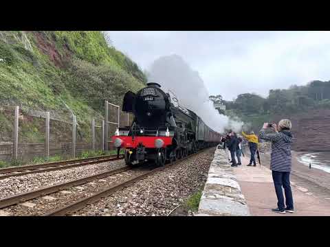 LNER Class A3 No. 60103 ‘Flying Scotsman’ working 1Z45 on the Teignmouth Sea Wall
