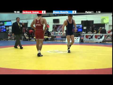 70 KG CR1 - Ganbayar Sanjaa (Mongolia) vs. Mason Manville (Minnesota Storm/NLWC)