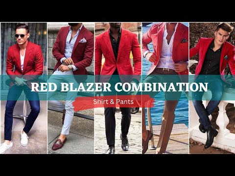 Red Blazer Matching Shirt and Pants || Red Blazer...