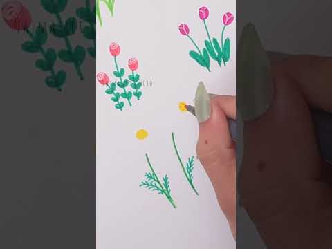How to Draw Flowers #shorts #youtubeshorts #art #artwork #drawing #diy #tutorial #naimaartstudio