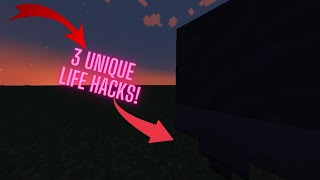 3 SIMPLE UNIQUE LIFE HACKS IN MINECRAFT 1.19!