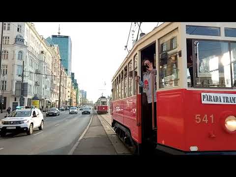 PARADA ZABYTKOWYCH TRAMWAJÓW | NOC MUZEÓW 2021 r. | CENTRUM WARSZAWY