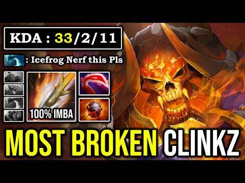 THE ABSOLUTE MOST BROKEN HERO EVER More Than 1Kill Per Min Clinkz with Unreal Searing Damage DotA 2