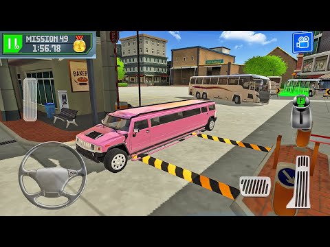 Luxury Extended Hummer Limousine Driving in City - Android Gameplay