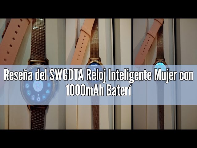 Vídeo relacionado con Reloj Inteligente Mujer con Autonomía 100 Días, 1000mAh Batería Grande, 1.83" Smartwatch Mujer con Llamadas, SpO2, Pulsómetro, Sueño, 120+ Modos Deportivos Calorías IP68 Podómetro Android iOS Rosa Oro