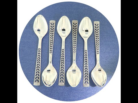 Set Lingurite Argint Masiv Frunze Stilizate - Eleganta si Maiestrie