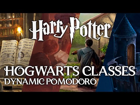 🏰HOGWARTS CLASSES🏰 Harry Potter Study session ASMR Pomodoro Ambience, Dynamic Pomodoro Timer