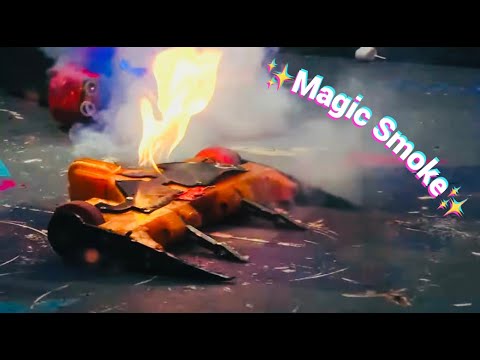 Ooh! Magic Smoke - Flamethrower vs. RC Bomb Bot - NHRL November 22