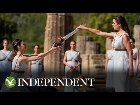 Watch again: Olympic Flame lighting ceremony takes place in Olympia ahead of Paris 2024