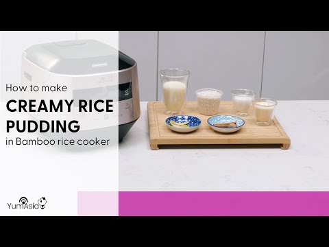 How To Make Creamy Rice Pudding In Bamboo IH Rice Cooker - by Yum Asia