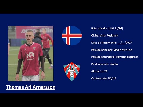 Thomas Ari Arnarsson | 2007 (Iceland | Valur Reykjavík) footage vs Malta U16