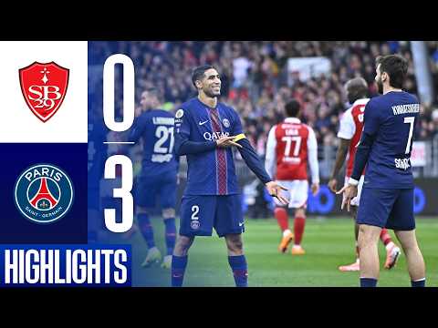 Victoire écrasante du PSG à Brest – Revivez les moments forts ! ❤️💙