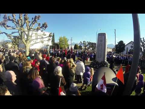 Chilliwack Rememberance Day Ceremony 2014 youtube