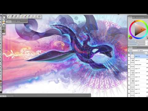 Solar Wave - Time-lapse painting by Simon Haiduk ft. music by Yaima