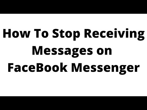 how to stop receiving messages on facebook messenger