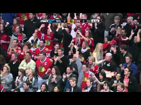 Hossa's no-look goal 10/18/10