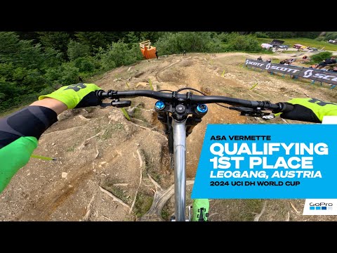 GoPro: Asa Vermette qualifies in 1st Place - Leogang, Austria - '24 UCI Downhill MTB World Cup