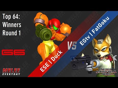 Genesis 6 - ESE | Duck (Samus) vs. EGtv | FatGoku (Fox) - SSBM - Top 64 - WR1