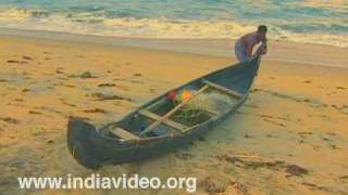 Fisherman sets out at Cherai beach