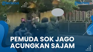 Viral Gerombolan Pemuda Sok Jagoan Acungkan Sajam di Sumedang, Ini Kata Polisi