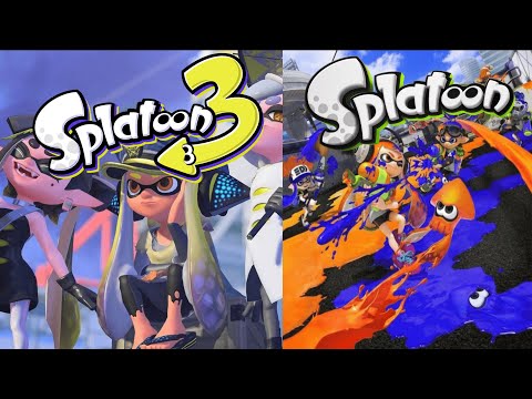 Splatoon 3 Vs. Splatoon Side by Side Gameplay Comparison! 2015 - 2021
