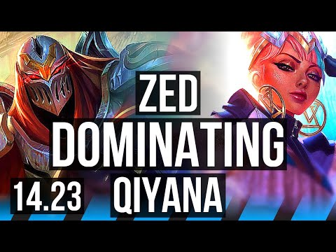 ZED vs QIYANA (MID) | Dominating | KR Master | 14.23