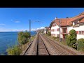 4K St Triphon Lausanne Basel Cab Ride 10 2021 Führerstandsmitfahrt Swiss Train