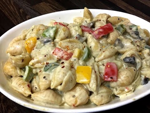 Pasta in white sauce (White sauce pasta) Recipe - Delicious and very easy to make! Video