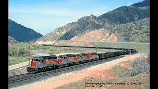 preview picture of video 'UTAH Railway SD40'S are getting a run for Soldier Summit Grade. 5/09/1996'
