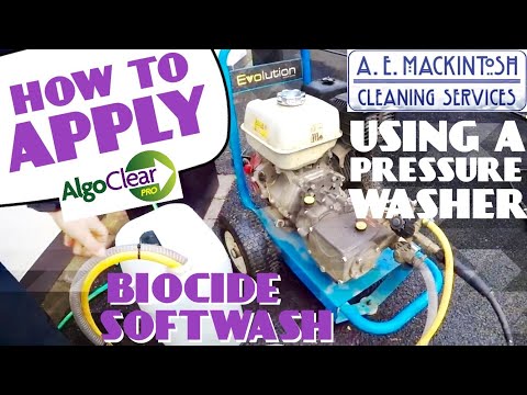 Apply Algo Clear Pro Biocide Softwash Using A Pressure Washer