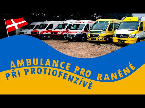 Převoz sanitek na záchranu raněných na Ukrajině