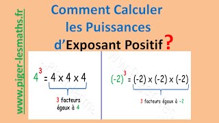 Math 4ème : Calculer des puissances d'exposant positif ( Les puissances )