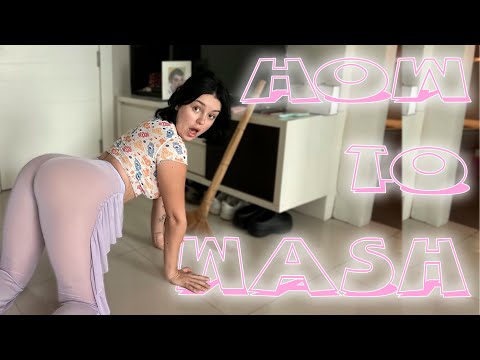 [4K] Cleaning in Full Transparent Clothes! 🧹✨ | Beautiful Girl's Home Routine