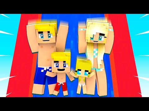 VADO Negli SCIVOLI al MARE con DOLCETTA e FIGLI!! - Famiglia su Minecraft #56