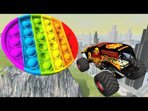 Incredible Cars Long Jumps & Crashes #11 - Random Vehicles Destruction in Ramp [BEAMNG DRIVE MODS]