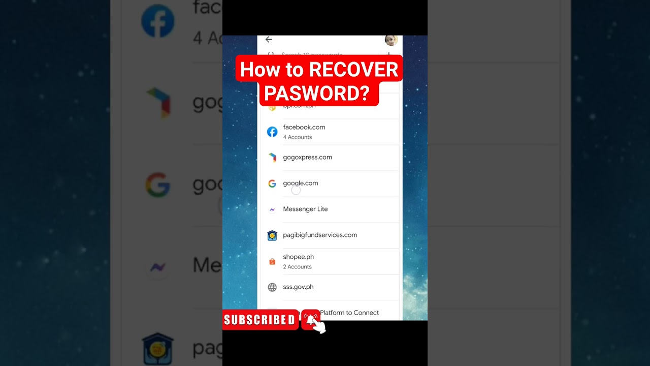 How to RECOVER forgotten  PASSWORD of Any Application #forgotpassword   #password #password